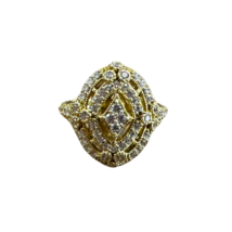 Judith Ripka Pave CZ Gold Vermeil SS  Ring - £125.86 GBP