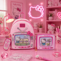 Loungefly Exclusive Sanrio HelloKitty Vintage TV Lenticular Mini Backpac... - $129.99
