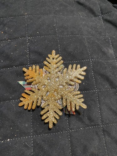 Holiday Christmas Handmade Snowflake Bow Ornament Decoration 3 Inch Item image 2