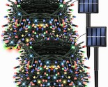2 Pack 200 Led 66 Ft Multi-Colored Christmas Solar String Outdoor Lights... - $44.99