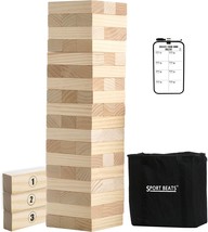 Outdoor Games Large Tower Game 54 Blocks Stacking Game Includes Carry Bag and Sc - £70.59 GBP