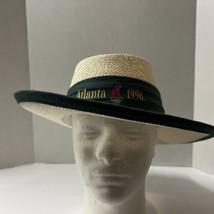 Vintage Women&#39;s Atlanta 1996 Olympic Games Faux Straw Sun Hat  - £15.00 GBP