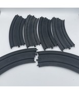 Tyco 12&quot; R 1/8 Circle Curved Track B5844 Black Lot of 6 Vintage excellent - $13.98