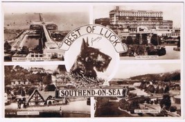 Postcard RPPC Best Of Luck Southend-On-Sea England UK Multi View - £2.35 GBP