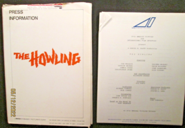 JOE DANTE:DIR:DEE WALLACE (THE HOWLING) ORIG,1981 MOVIE PRESSKIT (CLASSIC) - $197.99