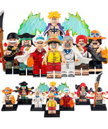 8pcs One Piece Marineford Luffy Ace Akainu Marco Teach Shanks Minifigure... - $21.59