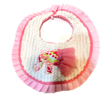 Mudpie Baby Fabric Pink and White Elephant in Tutu Bib Mixed Fabrics - $9.45