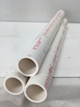 Lot of 3 Charlotte Pipe 1.25 in. x 2 ft. PVC DWV Schedule 40 Pipe White - $23.81