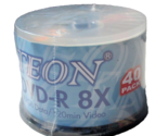 DVD-R 8X 4.7GB Teon 40 Pack Spindle 120 min Video DVD R Recordable Disc ... - $10.95