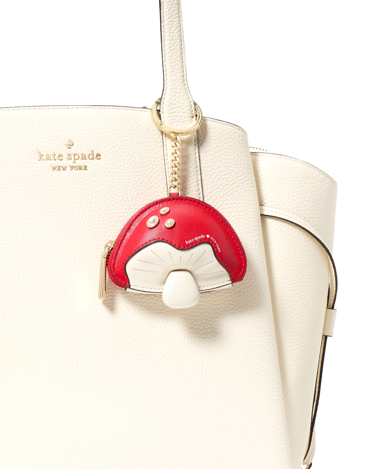New Kate Spade 3d Mushroom Bag Charm Ruby Red Multi Item image 2