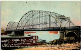 Postcard Coal Barge Pittsburgh Pennsylvania Sixth Street Bridge - £11.67 GBP