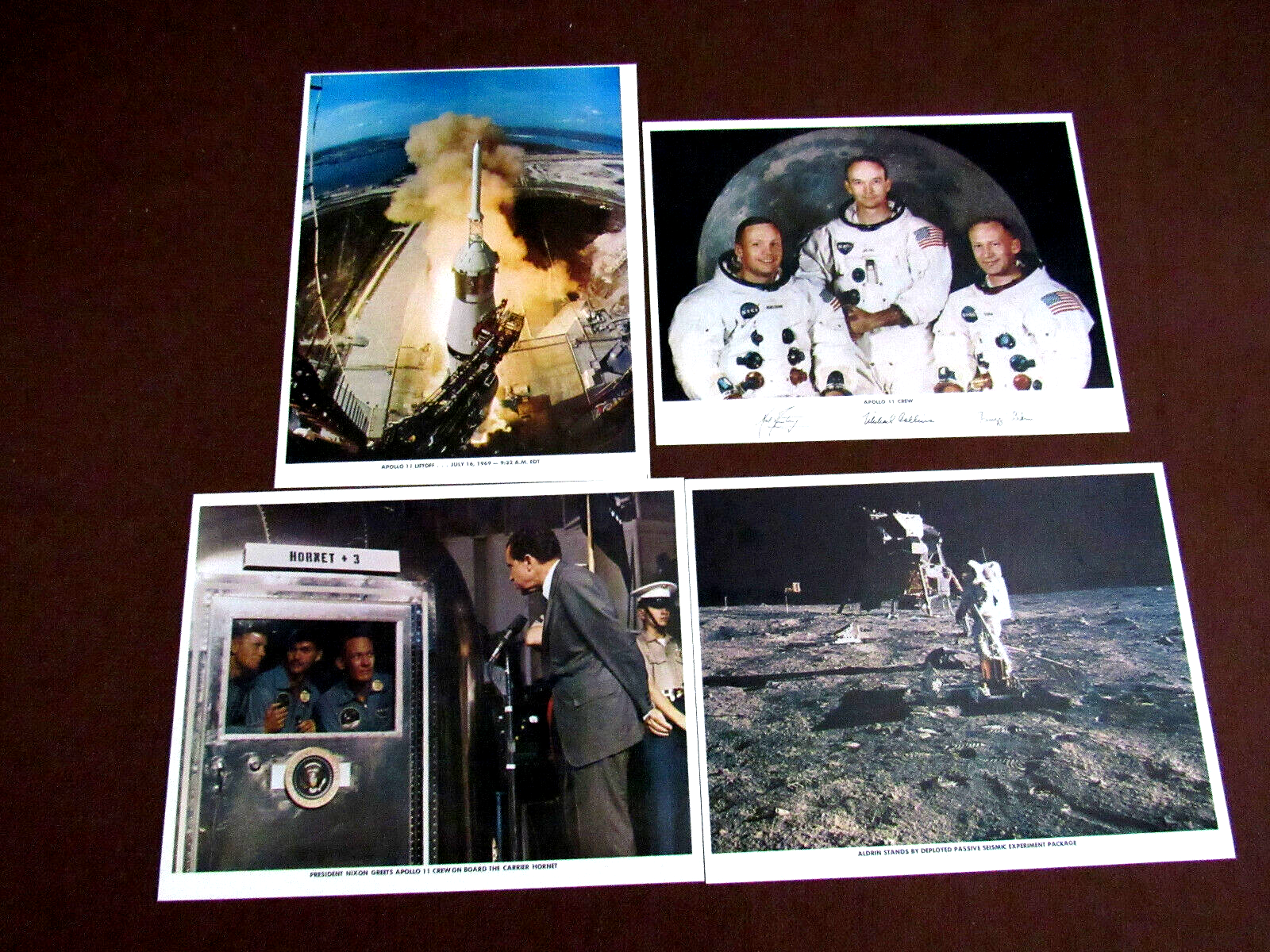NEIL ARMSTRONG BUZZ ALDRIN MICHAEL COLLINS APOLLO 11 VINTAGE LITHO PHOTO... - $118.79