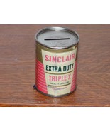 Vintage Sinclair Extra Duty Triplex Oil Can Bank - $638.54 MXN