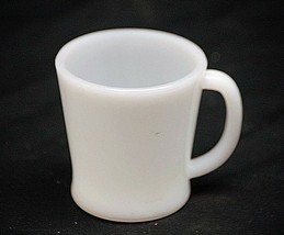 Old Vintage Mug White Milk Glass Coffee Cup Unknown Maker Mid-Century - £10.11 GBP