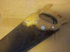000 Vintage Warranted Superior 28.5 inch Hand Saw Woodworking Tool - $21.99