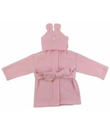 Bambini Fleece Robe With Hoodie Pink Up to 12M - £7.08 GBP