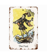 Tin Sign Of The Fool Tarot Card Painting • Major Arcana Vintage Metal Print - $51.31 CAD
