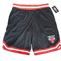 UNK Chicago Bulls Logo Black Mesh NBA Basketball Shorts (Medium) - £14.45 GBP