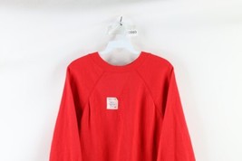 NOS Vintage 70s Streetwear Mens Size Medium Blank Crewneck Sweatshirt Red USA - £77.49 GBP