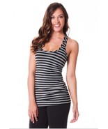 Hard Tail Long Skinny Racer Tank xs gray/black stripe Last One - $56.00