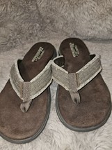 Men&#39;s Skechers Brown Relaxed Fit Memory Foam Sandals  Size UK 7.5 Express Shippi - £22.51 GBP