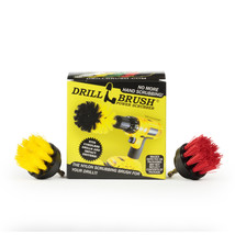 2 Pack Drillbrush Kit - 2in Red Stiff Brush and 2in Yellow Medium Stiffness Brus - £10.99 GBP