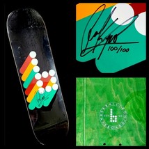 Aaron Kyro Signed Braille Black 3D Logo #100 of 100 Skateboard Autograph 8&quot; Deck - £122.14 GBP