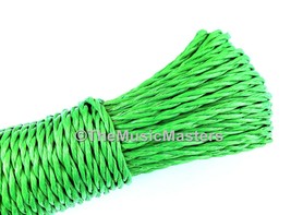 Green 50ft Twisted Poly UTILITY ROPE Line Cargo Tie Down Tent Cord Twine... - £6.57 GBP