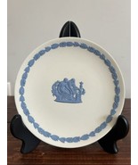 Vintage Retro Wedgwood Blue White Jasperware Plate Dish Sacrifice Asclepius - $146.51