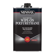 Minwax CLEAR GLOSS Wipe-On Polyurethane 1 qt. Easy Apply Fast Dry Wood Furniture - £50.35 GBP