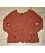 Free People Songbird Women’s Orange Coral Nubby Popcorn Chunky Sweater  EUC - $41.58