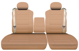 Front Set Seat Covers Fits 2001-2003 Ford F150 Truck 40/60 Low Back W/ Console - £88.36 GBP+