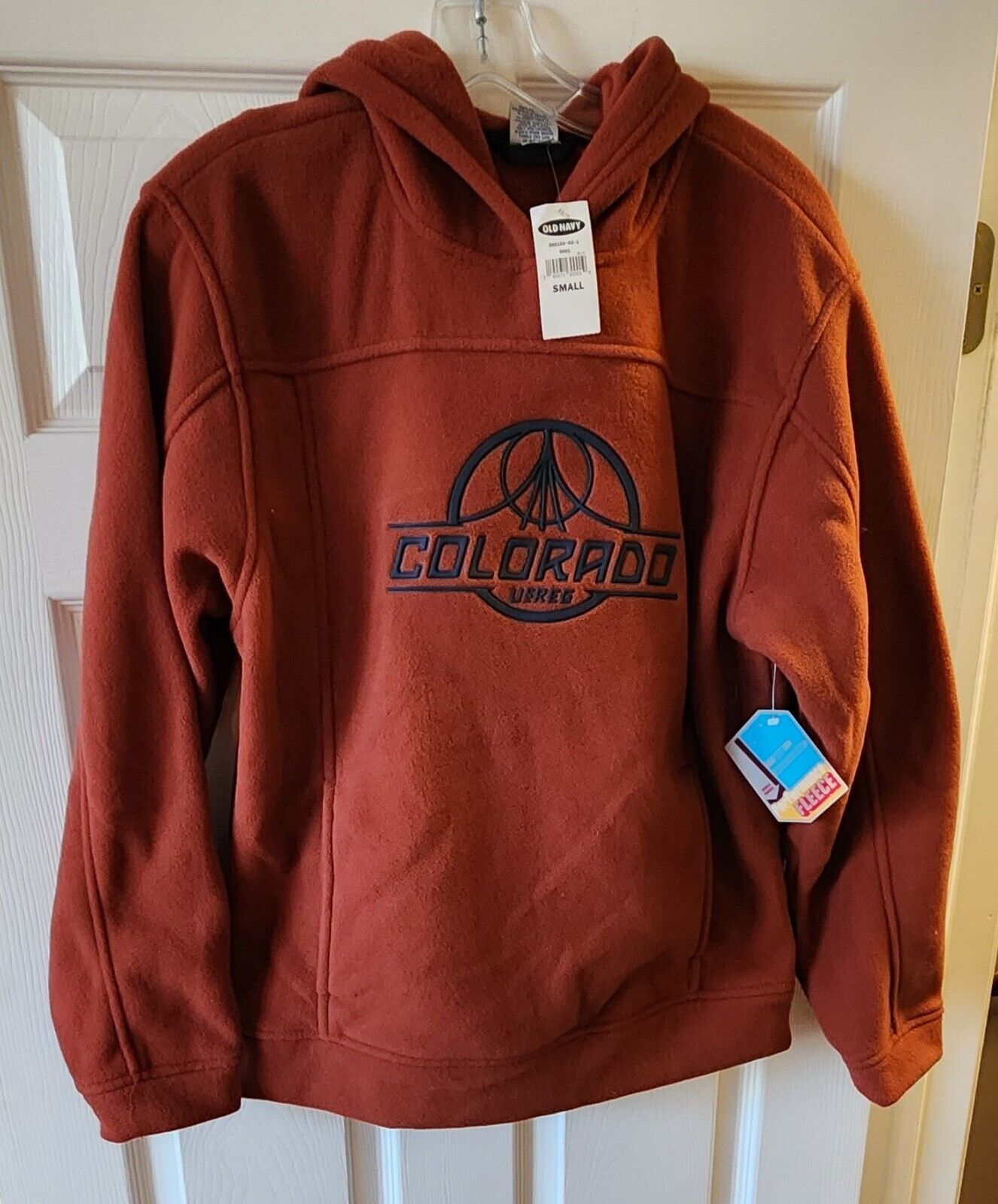 Primary image for Old Navy Performance Fleece Pullover Hoodie - Rust - Small - Colorado UsREG Logo