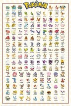 Pokemon Kanto Grid Poster 24&quot; x 36&quot; New! - £7.79 GBP
