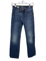 Gap Kids Straight Leg Jeans Boy Size 12 Regular Blue Denim Play Faded Knees - $13.49