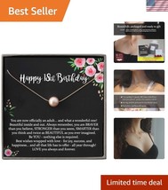 Elegant Ready-to-Gift 14K Rose Gold Pearl Necklace for 18th Birthday Cel... - $104.99