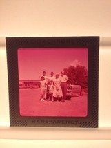 Vintage 1950s Family Portrait Car Automobile Ektachrome Photograph Color... - $18.80