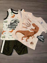 Jurassic 3-Piece Shirt and Shorts Set Size 2T NWOT - £13.32 GBP