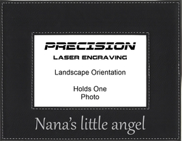 Grandma Nana Gift Nanas little angel Engraved Leatherette Picture Frame - £17.51 GBP+