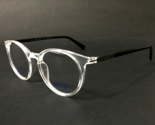 IZOD Eyeglasses Frames IZ 2077 CRYSTAL Black Clear Round Full Rim 48-17-145 - £52.14 GBP