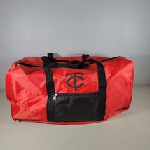 Minnesota Twins Duffle Bag MLB Baseball Bag Red Black Shoulder Bag Nylon - £18.15 GBP