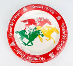 Vintage 80s Kentucky Derby Paper Plates 10ct In Package Fairy Kits Unlimited - £14.65 GBP