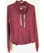 Hollister sweatshirt  size S women long sleeve, high neck maroon color - £7.20 GBP