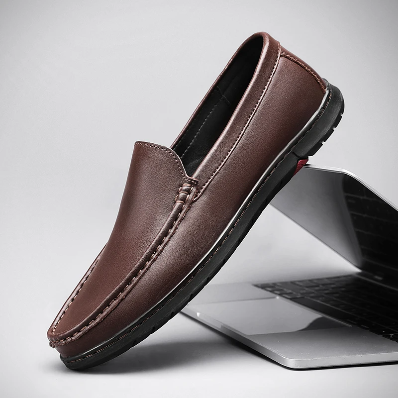 genuine leather Shoes Men slip on Men Shoes outdoor fashion Men&#39;s Moccas... - $71.16