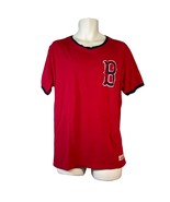 Mitchell &amp; Ness Size XL Boston Red Sox Ringer Tshirt Red &amp; Blue - $27.71