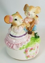 San Francisco Music Box Setsuko Broderick Mouse Couple &quot;Love Me Tender&quot; Vintage - £12.69 GBP