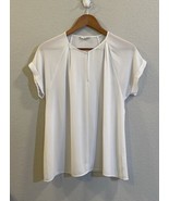Pleione White Short Sleeve Blouse  - $9.90