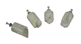 White Quartz Crystal Core Drawer Handle Cabinet Pull Furniture Decor Set of 4 XL - £31.79 GBP