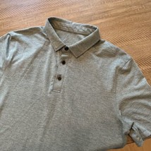 Lululemon Evolution Polo Short Sleeve Shirt Mens M Blue - £17.86 GBP