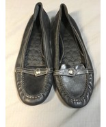 Coach black leather flat shoes Sz 9 - $32.59 CAD